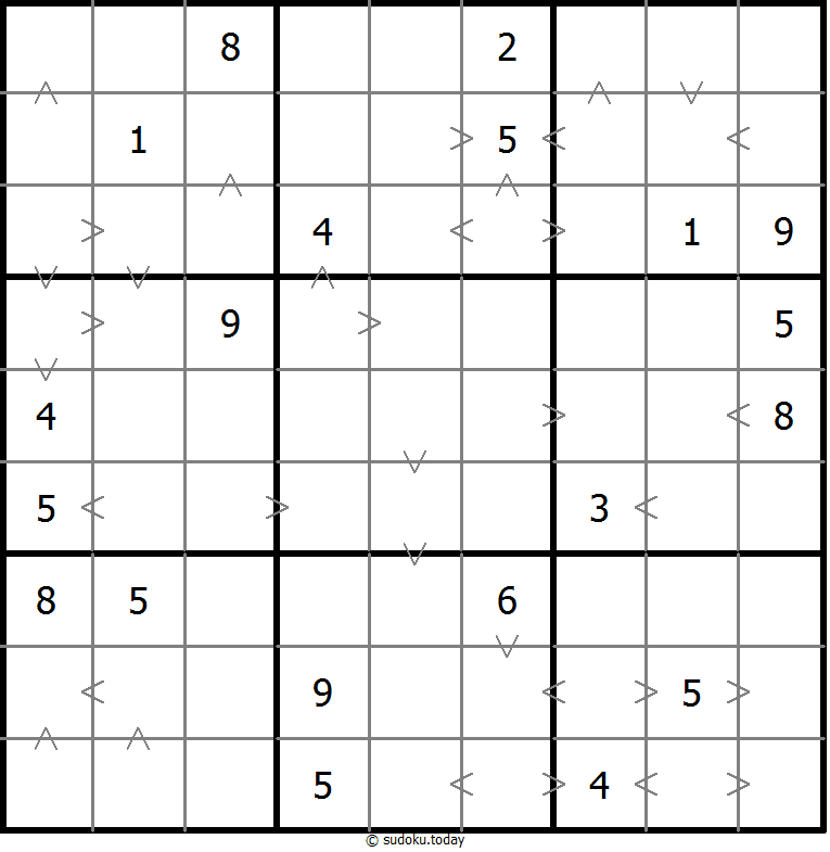 Greater Than Sudoku 29 November 2025
