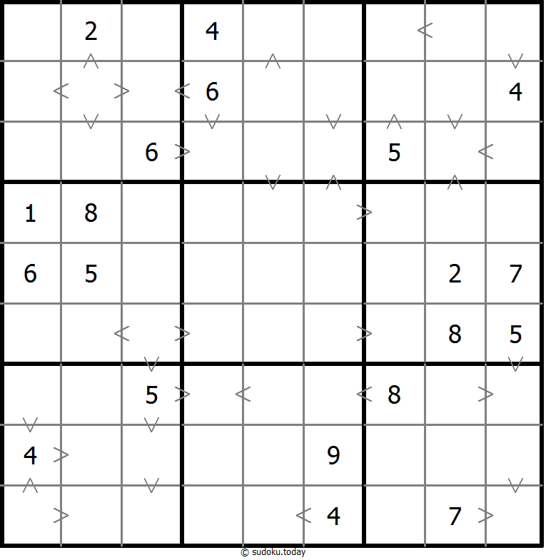 Greater Than Sudoku 11-August-2020