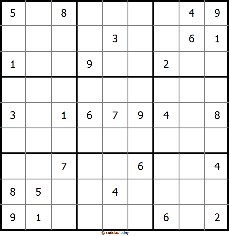 No Touch Sudoku