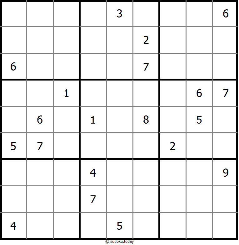 Sudoku Não XV exemplo de puzzle
