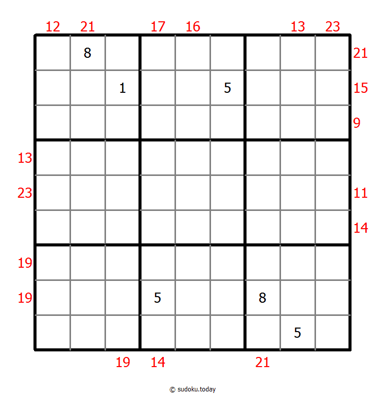 Sum Frame Sudoku 1-March-2021