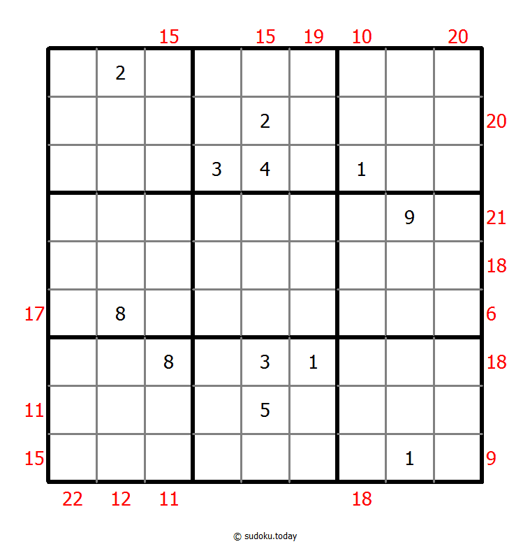 Sum Frame Sudoku 30-June-2020