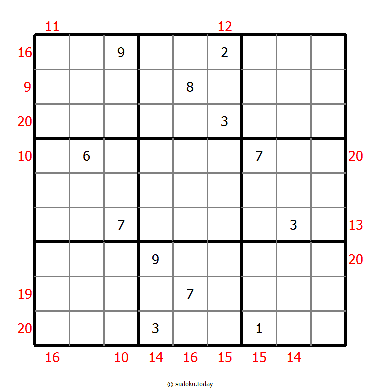 Sum Frame Sudoku 15-January-2021