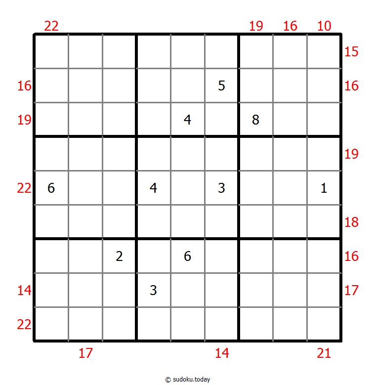 Sudoku Tổng 3 số đầu