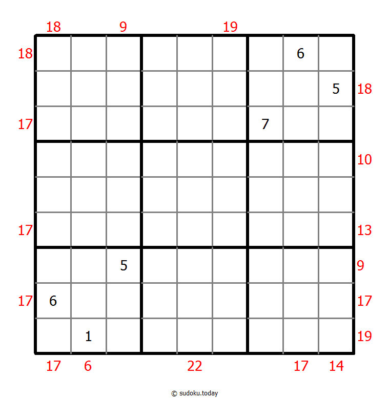 Sum Frame Sudoku 25-August-2021