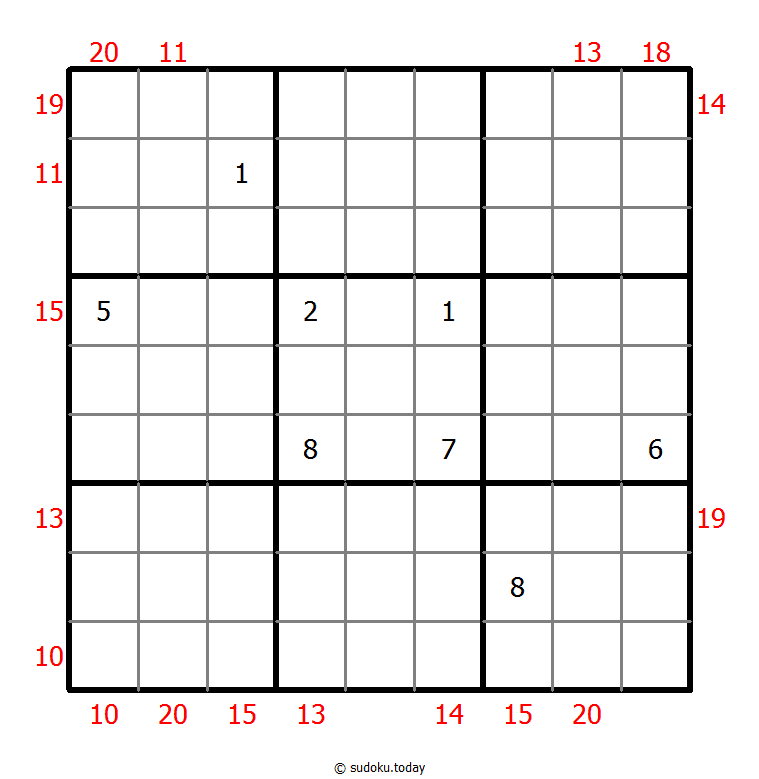 Sum Frame Sudoku 18-August-2021