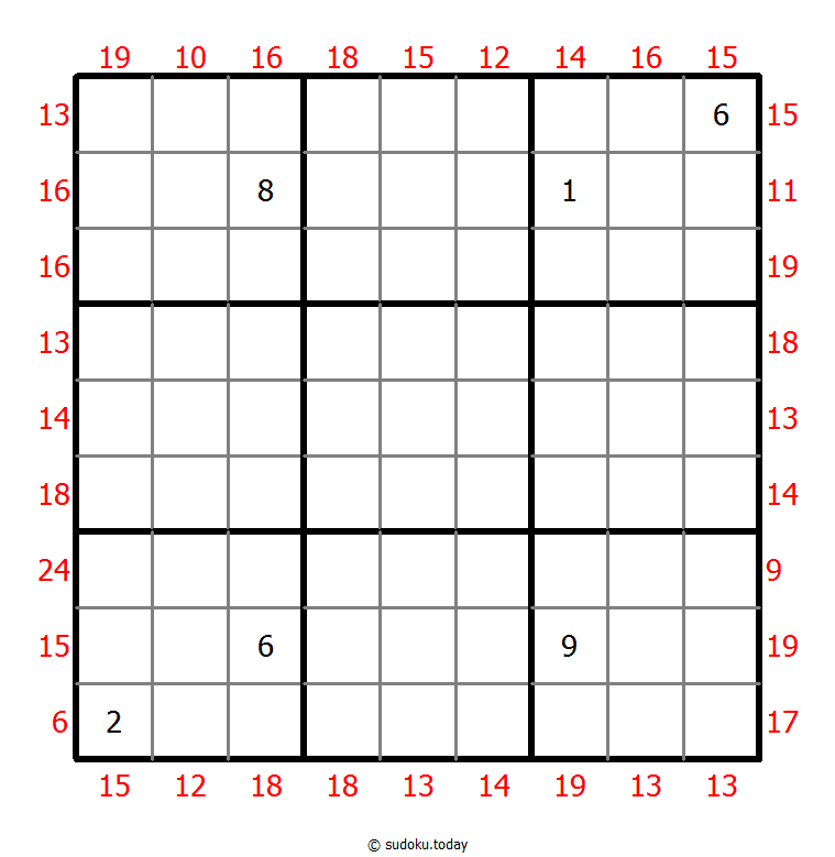 Som van het Frame Sudoku