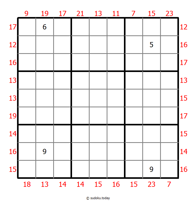 Судоку с суммой рамки