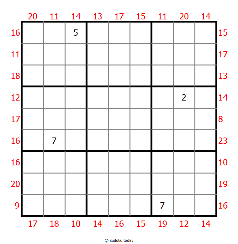 Sum Frame Sudoku 6-December-2020