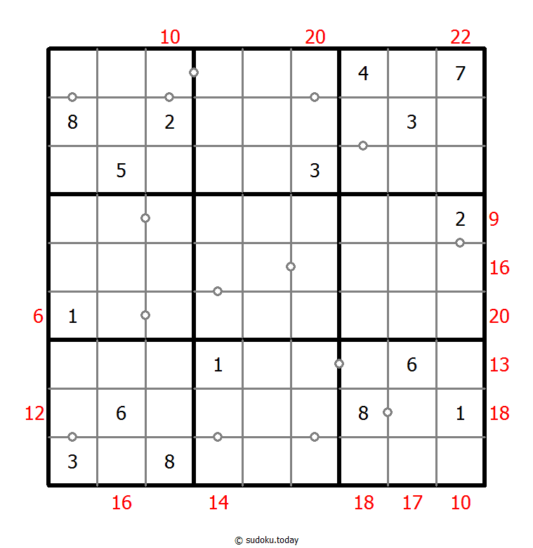 Hibrit Sudoku (Ardışık + Kenar Toplam)