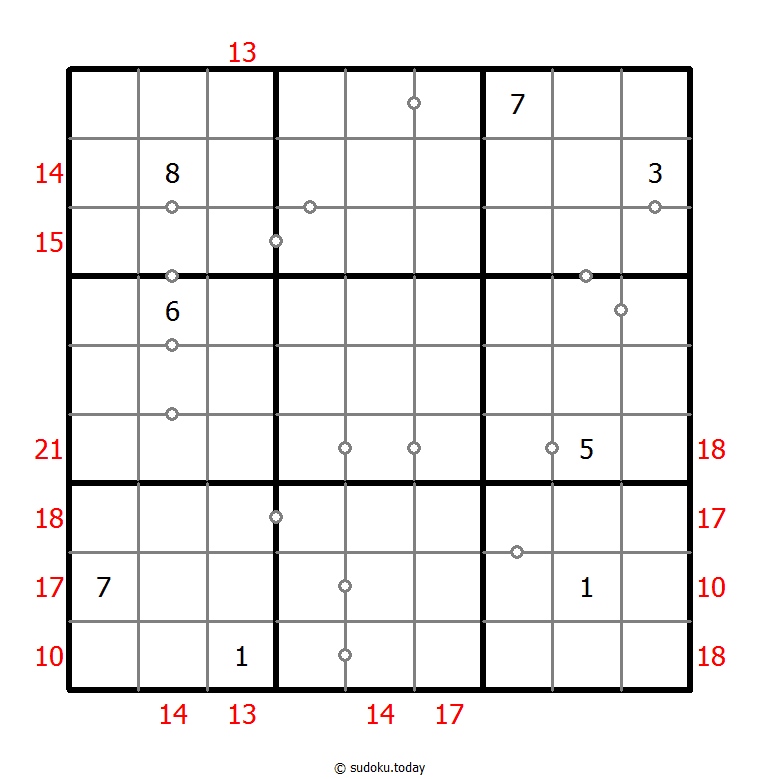 Hybrid Sudoku ( Consecutive Pairs + Sum Frame ) 18-September-2020