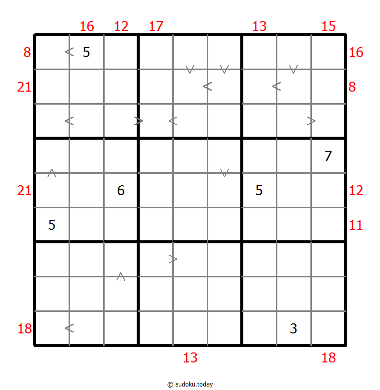 Hybrid Sudoku ( Greater Than + Sum Frame ) 30-October-2020