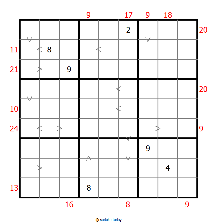 혼합 수독 (크기 비교 + 프레임 합) 퍼즐 예시