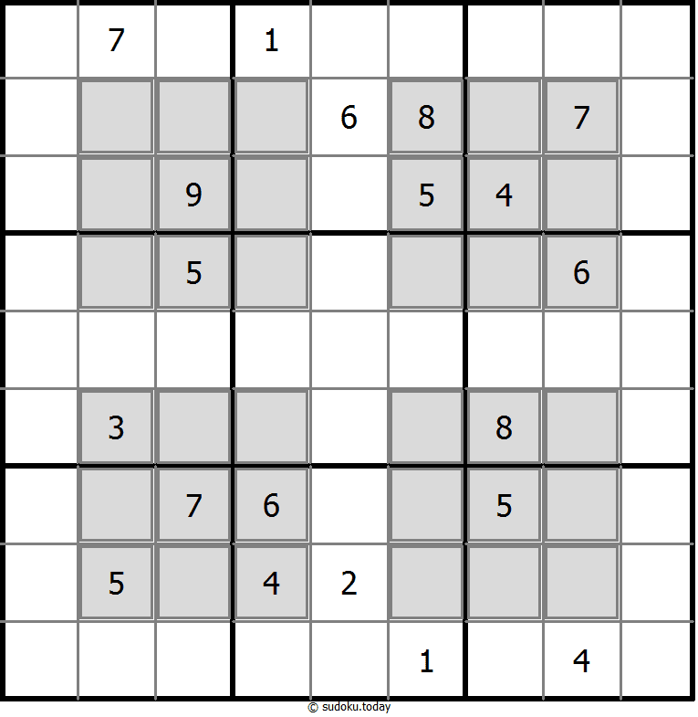 Sudoku Cửa sổ ví dụ câu đố