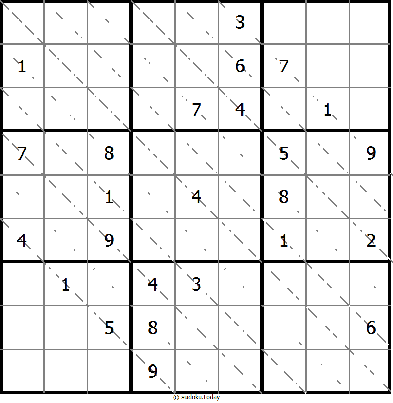 Multi Diagonal Sudoku 08 November 2025